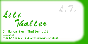 lili thaller business card